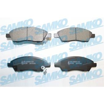 Jeu de 4 plaquettes de frein avant SAMKO 5SP1686 pour NISSAN 100 1.2 - 80cv