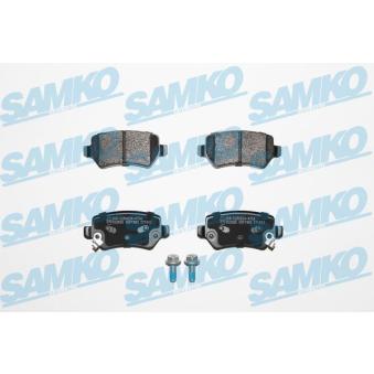 Jeu de 4 plaquettes de frein arrière SAMKO 5SP1983 pour AUDI A4 1.6 CRDi 110 - 110cv