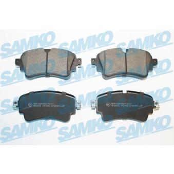 Jeu de 4 plaquettes de frein arrière SAMKO OEM 8W0698451BE
