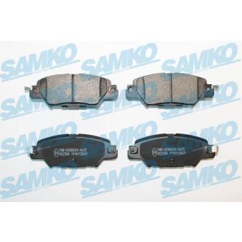 Jeu de 4 plaquettes de frein arrière SAMKO OEM KAY02648Z