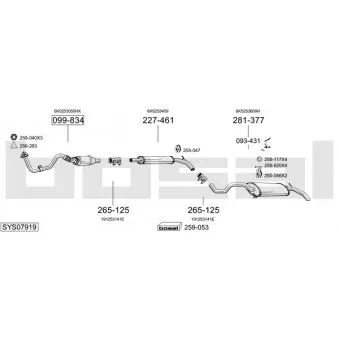 Echappement BOSAL SYS07919