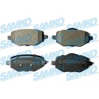 Jeu de 4 plaquettes de frein arrière SAMKO OEM 1643574280