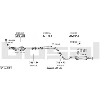 Echappement BOSAL SYS07927