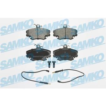 Jeu de 4 plaquettes de frein avant SAMKO 5SP349 pour VOLKSWAGEN SCIROCCO 1.8 - 110cv