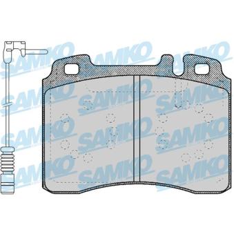 Jeu de 4 plaquettes de frein avant SAMKO 5SP423A pour MERCEDES-BENZ CLASSE E E Evolution II 2.5 - 235cv