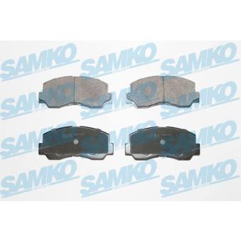 Jeu de 4 plaquettes de frein avant SAMKO 5SP532 pour AUDI 90 1.6 GT - 110cv