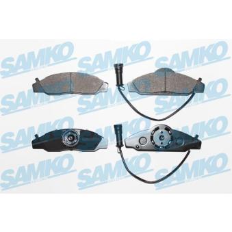 Jeu de 4 plaquettes de frein avant SAMKO 5SP721 pour SSANGYONG KORANDO 2.9 D - 99cv
