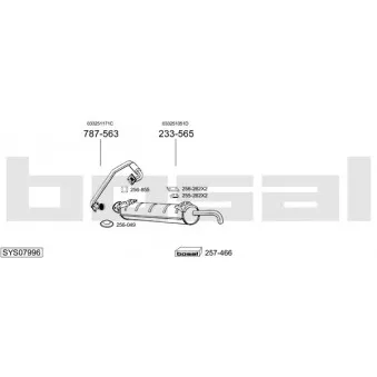 Echappement BOSAL SYS07996