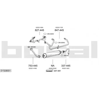 Echappement BOSAL SYS08001