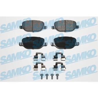 Jeu de 4 plaquettes de frein arrière SAMKO OEM 77363819