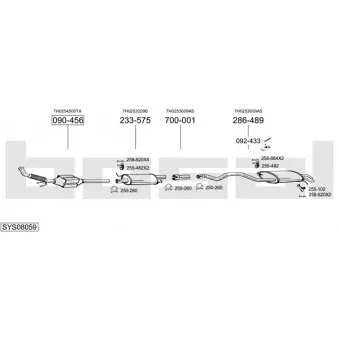 BOSAL SYS08059 - Echappement