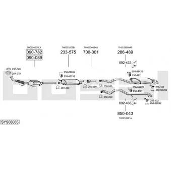 Echappement BOSAL SYS08085