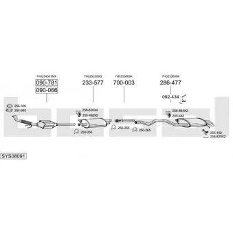 BOSAL SYS08091 - Echappement