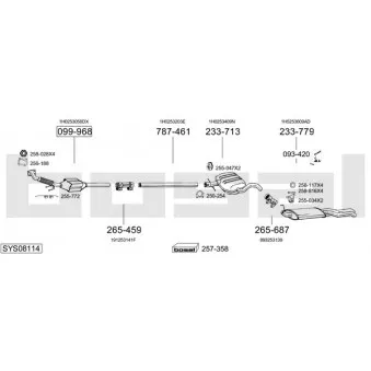 Echappement BOSAL SYS08114