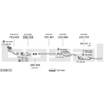 Echappement BOSAL SYS08115