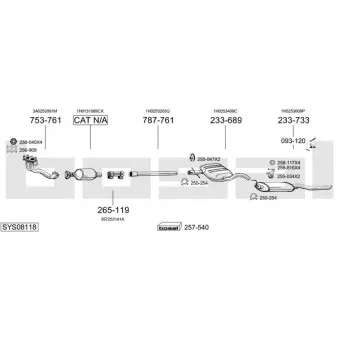 Echappement BOSAL SYS08118