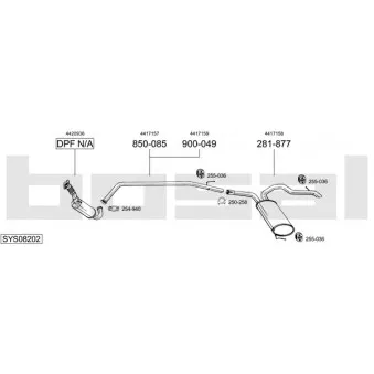 Echappement BOSAL SYS08202