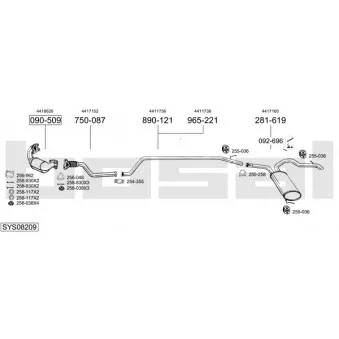 BOSAL SYS08209 - Echappement