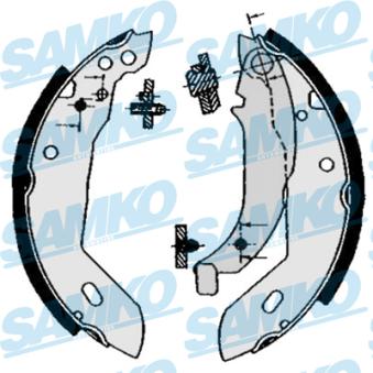 Jeu de mâchoires de frein SAMKO 84670 pour CITROEN XSARA 1.9 D - 70cv