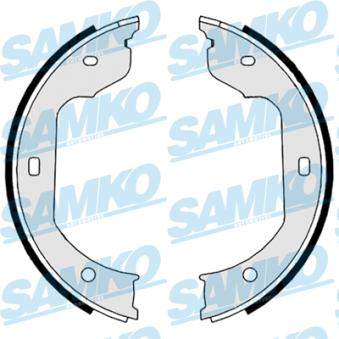 Jeu de mâchoires de frein, frein de stationnement SAMKO 89110 pour CITROEN C3 M6 - 507cv