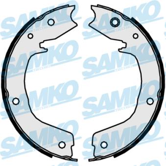 Jeu de mâchoires de frein, frein de stationnement SAMKO 89850 pour MITSUBISHI PAJERO 3.2 DI-D - 165cv
