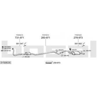 Echappement BOSAL SYS08335