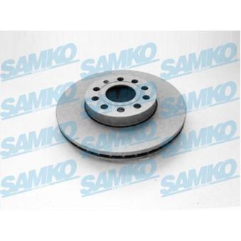 Jeu de 2 disques de frein avant SAMKO A1002VR pour LADA 111 2.0 TDI - 110cv