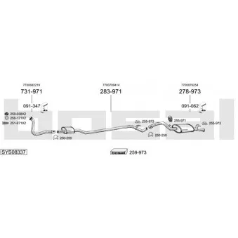 Echappement BOSAL SYS08337