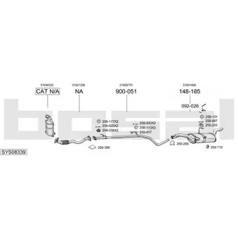 Echappement BOSAL SYS08339