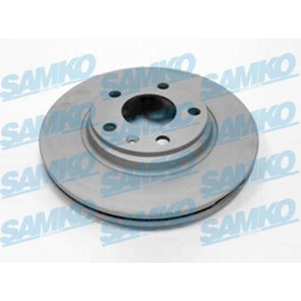 Jeu de 2 disques de frein arrière SAMKO A1491VR pour JEEP AVENGER 1.9 TDI - 110cv