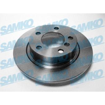 Jeu de 2 disques de frein arrière SAMKO B2072P pour AUDI A1 Cooper - 122cv