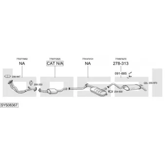 Echappement BOSAL SYS08367