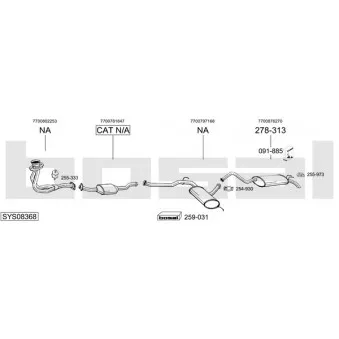 BOSAL SYS08368 - Echappement