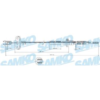 Tirette à câble, commande d'embrayage SAMKO [C0035C]