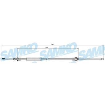 Tirette à câble, frein de stationnement SAMKO [C0094B]