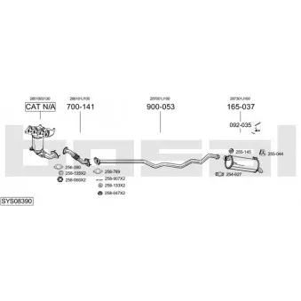 Echappement BOSAL SYS08390