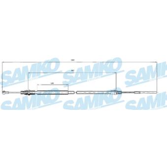 Tirette à câble, frein de stationnement SAMKO OEM 1487274080