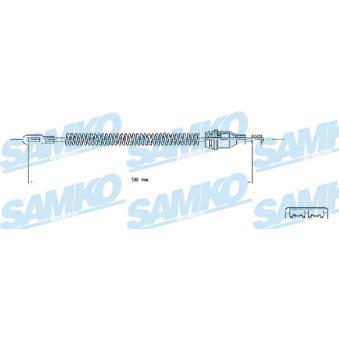 Tirette à câble, frein de stationnement SAMKO C0543B pour BMW X1 1.4 - 90cv