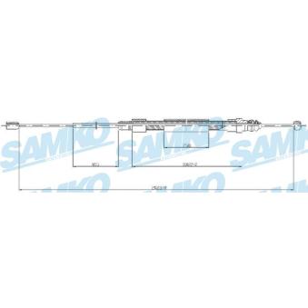 Tirette à câble, frein de stationnement SAMKO OEM 8200247041