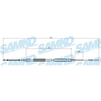 Tirette à câble, frein de stationnement SAMKO [C0801B]