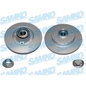 Jeu de 2 disques de frein arrière SAMKO C1013PRCA pour CITROEN VISA 1.2 THP 110 - 110cv