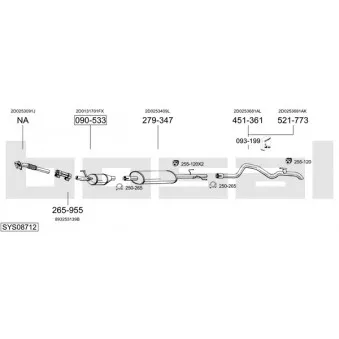 BOSAL SYS08712 - Echappement