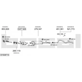 Echappement BOSAL SYS08719