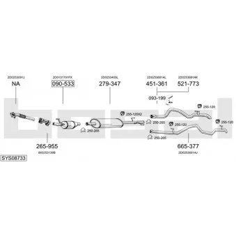 BOSAL SYS08733 - Echappement