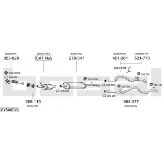 Echappement BOSAL SYS08739