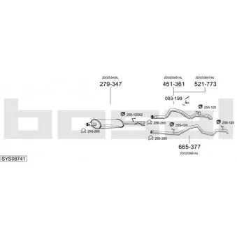 Echappement BOSAL SYS08741