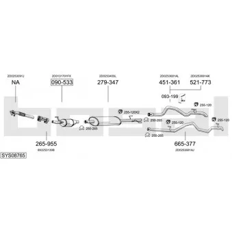 Echappement BOSAL SYS08765