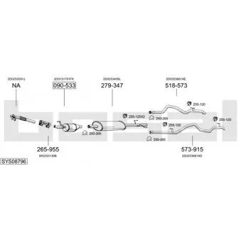 Echappement BOSAL SYS08796