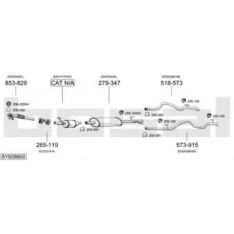 Echappement BOSAL SYS08800