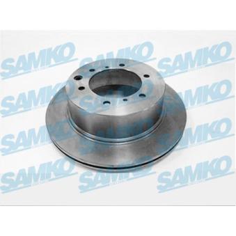 Jeu de 2 disques de frein arrière SAMKO H2018V pour HYUNDAI TERRACAN 2.5 D - 101cv